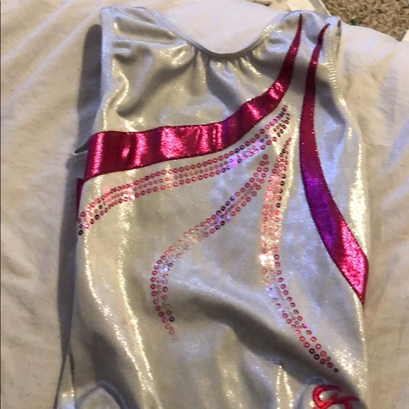 Other - Cute silver and Maroon sparkles leotard!